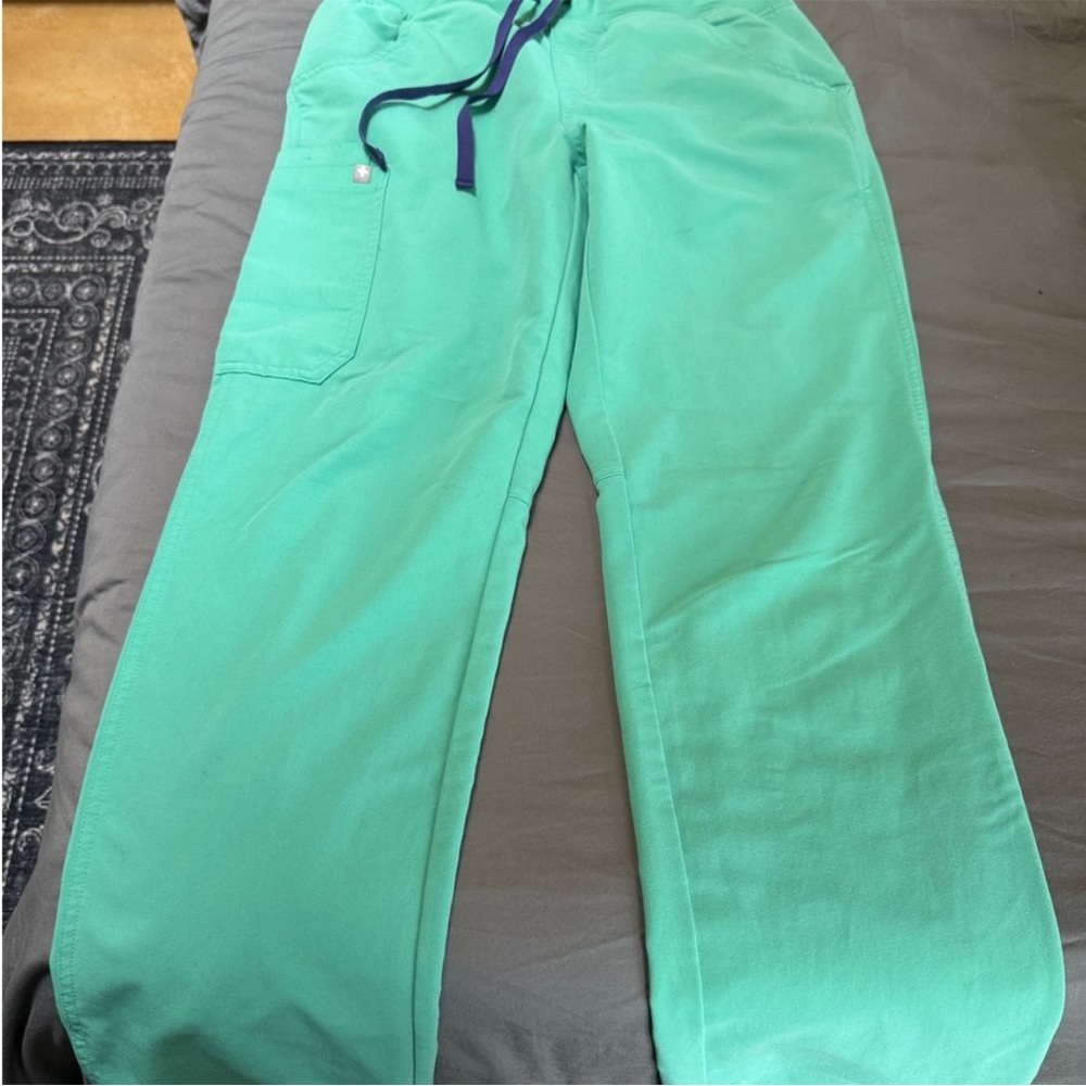 Figs teal kade scrub pants